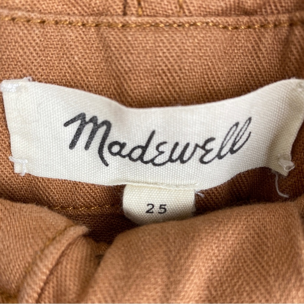 Madewell Herringbone Paperbag Pants in Warm Hickory - Picture 5 of 12